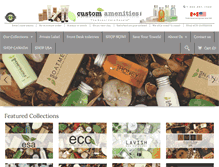 Tablet Screenshot of customamenities.com